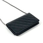 Chanel Cambon Line Chain Shoulder Bag Wallet Leather Black — view 2
