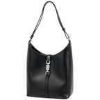 Gucci Jackie Line Shoulder Bag Leather Black