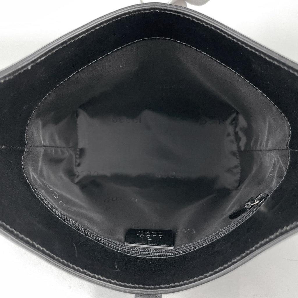 Gucci Jackie Line Shoulder Bag Leather Black — view 7
