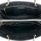 Chanel CC Logo Chain Tote Quilted Grand Shopping GST Caviar Leather Black — view 9