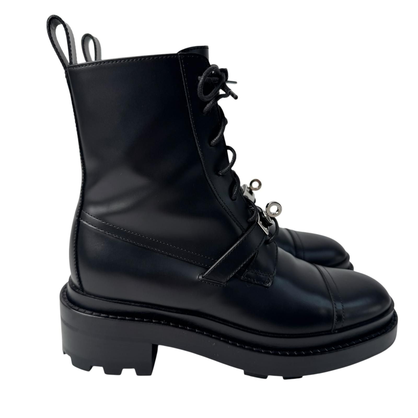 Hermes Funk Kelly Boots 35 Leather Black — view 3