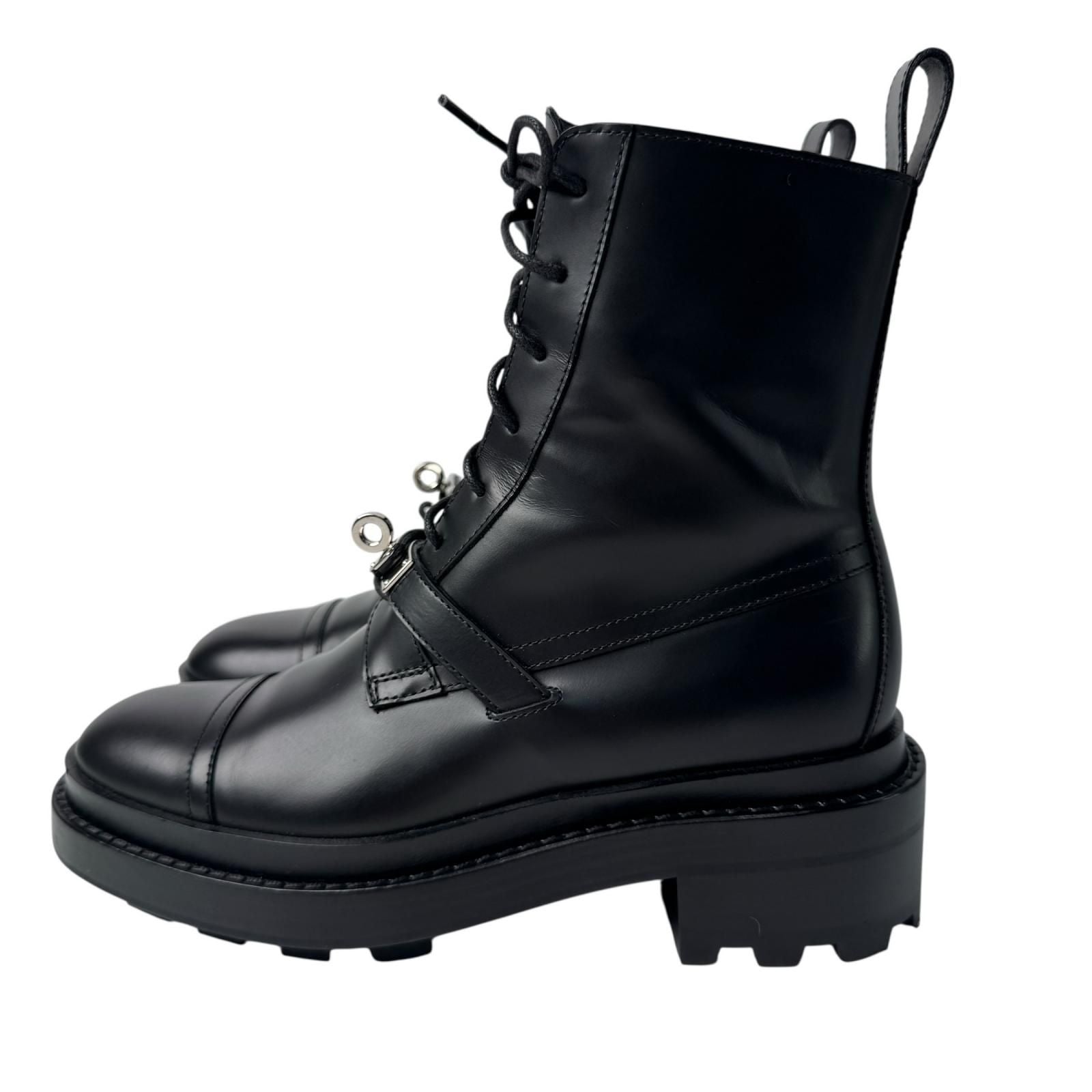 Hermes Funk Kelly Boots 35 Leather Black — view 2