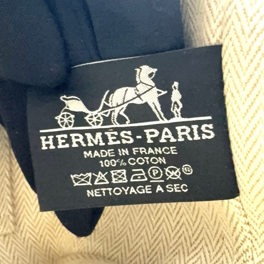 Hermes Brid-a-brac PM Pouch Canvas Orange Handbag Silver — view 4