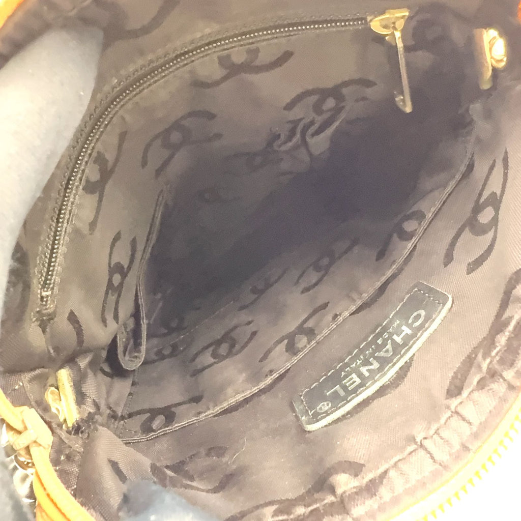 Chanel Cambon Line Lambskin Black Beige Shoulder Bag Silver — view 3
