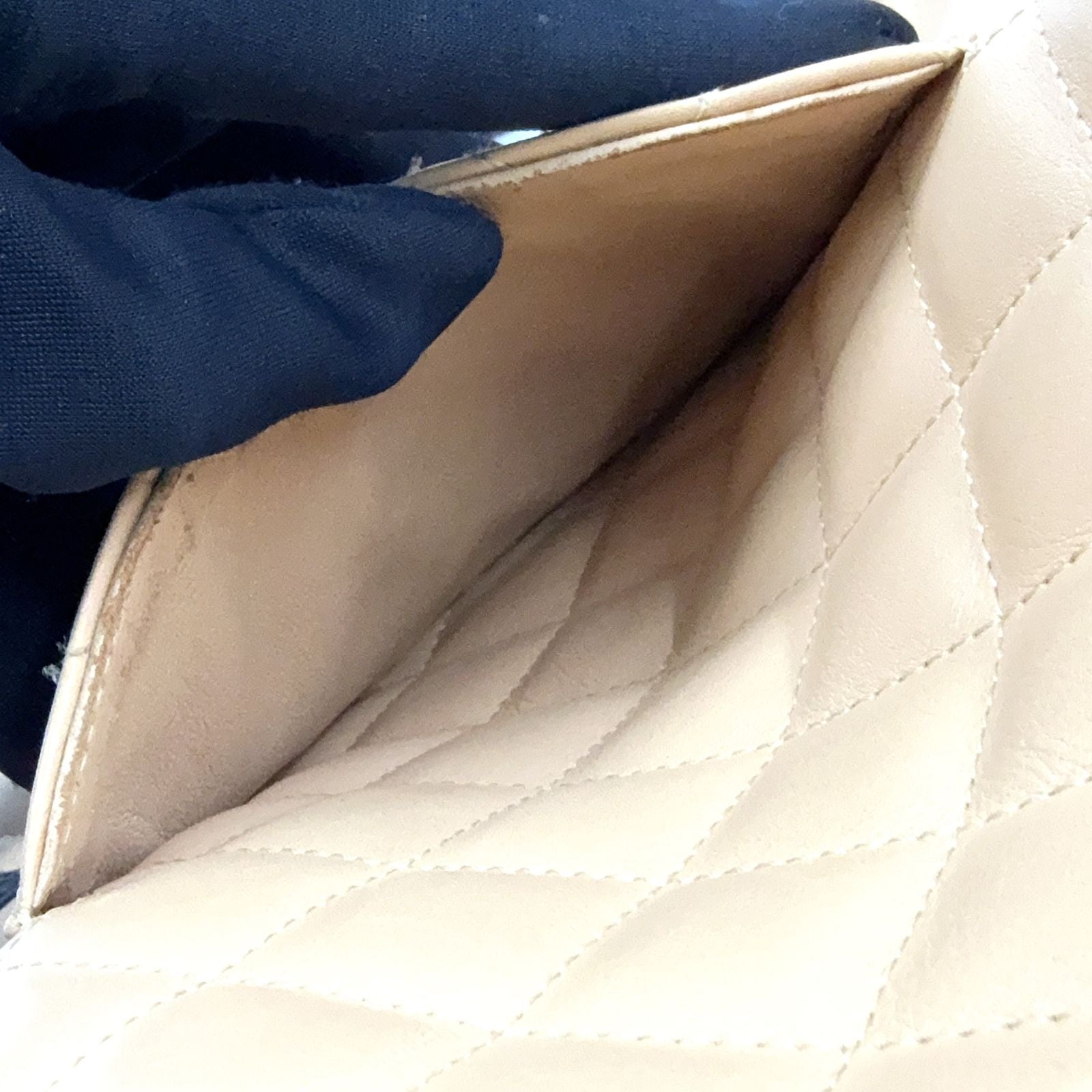 Chanel Cambon Line Lambskin Black Beige Shoulder Bag Silver — view 7