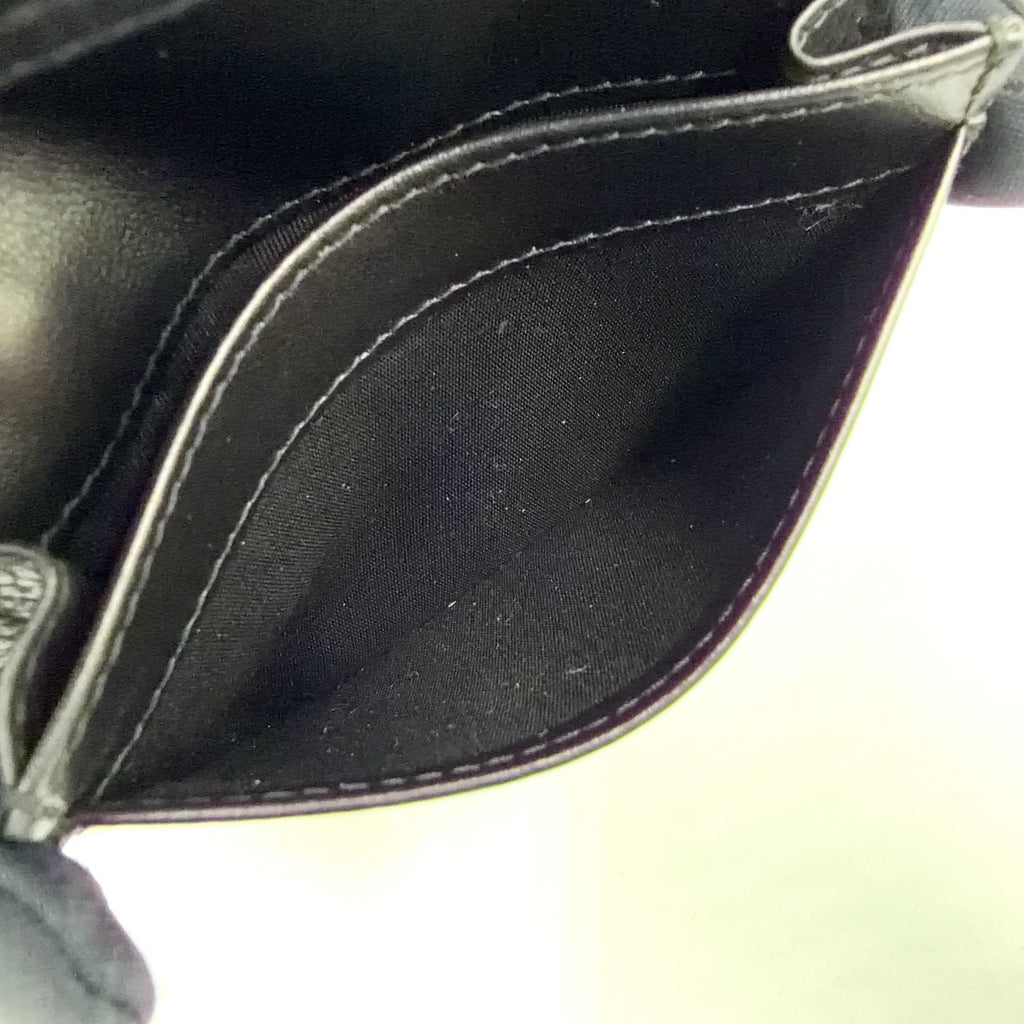 Dior Oblique Jacquard Leather Canvas Navy Black Card Case Silver — view 6