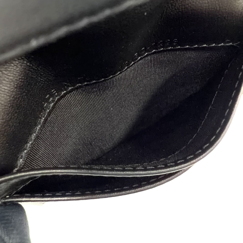 Dior Oblique Jacquard Leather Canvas Navy Black Card Case Silver — view 7