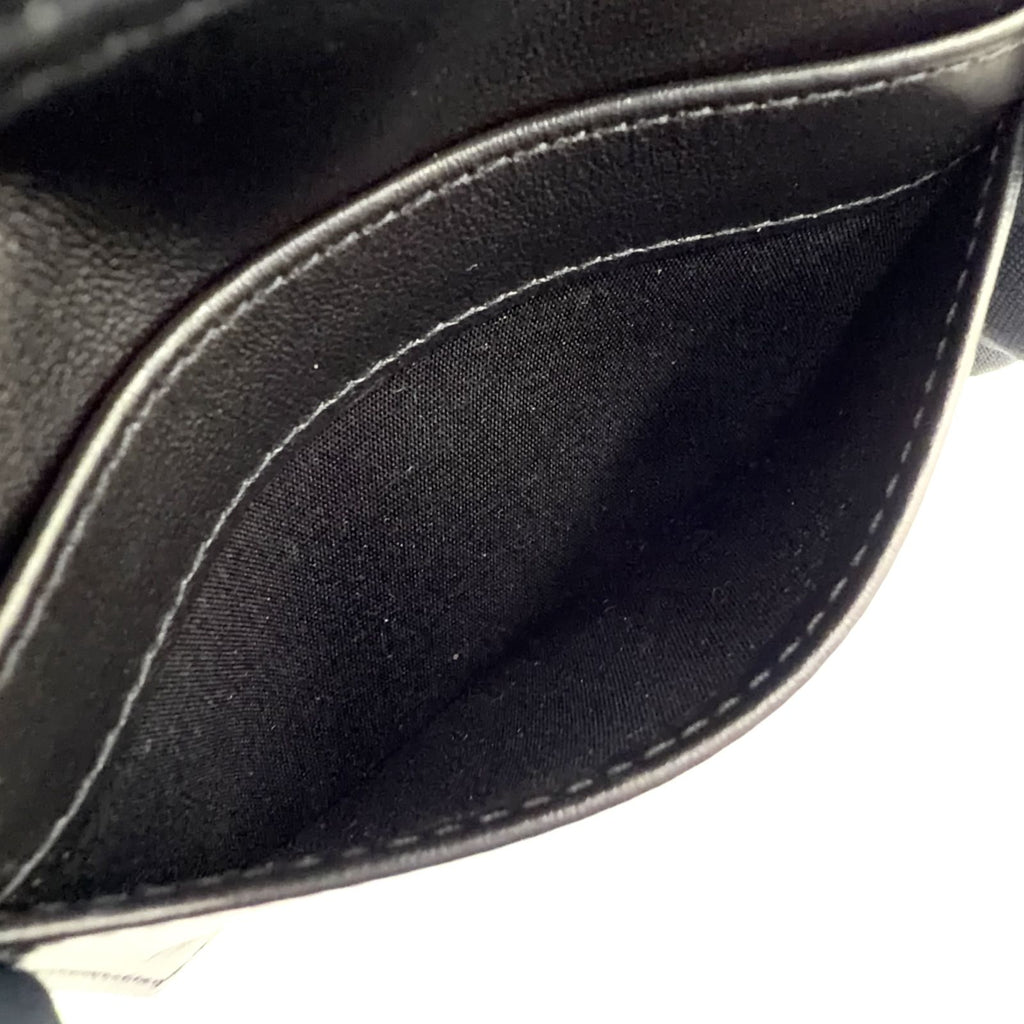 Dior Oblique Jacquard Leather Canvas Navy Black Card Case Silver — view 8