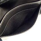 Dior Oblique Jacquard Leather Canvas Navy Black Card Case Silver — view 8
