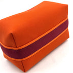 Hermes Brid-a-brac PM Pouch Canvas Orange Handbag Silver — view 6