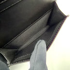 Dior Oblique Jacquard Leather Canvas Navy Black Card Case Silver — view 5