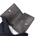 Dior Oblique Jacquard Leather Canvas Navy Black Card Case Silver — view 3