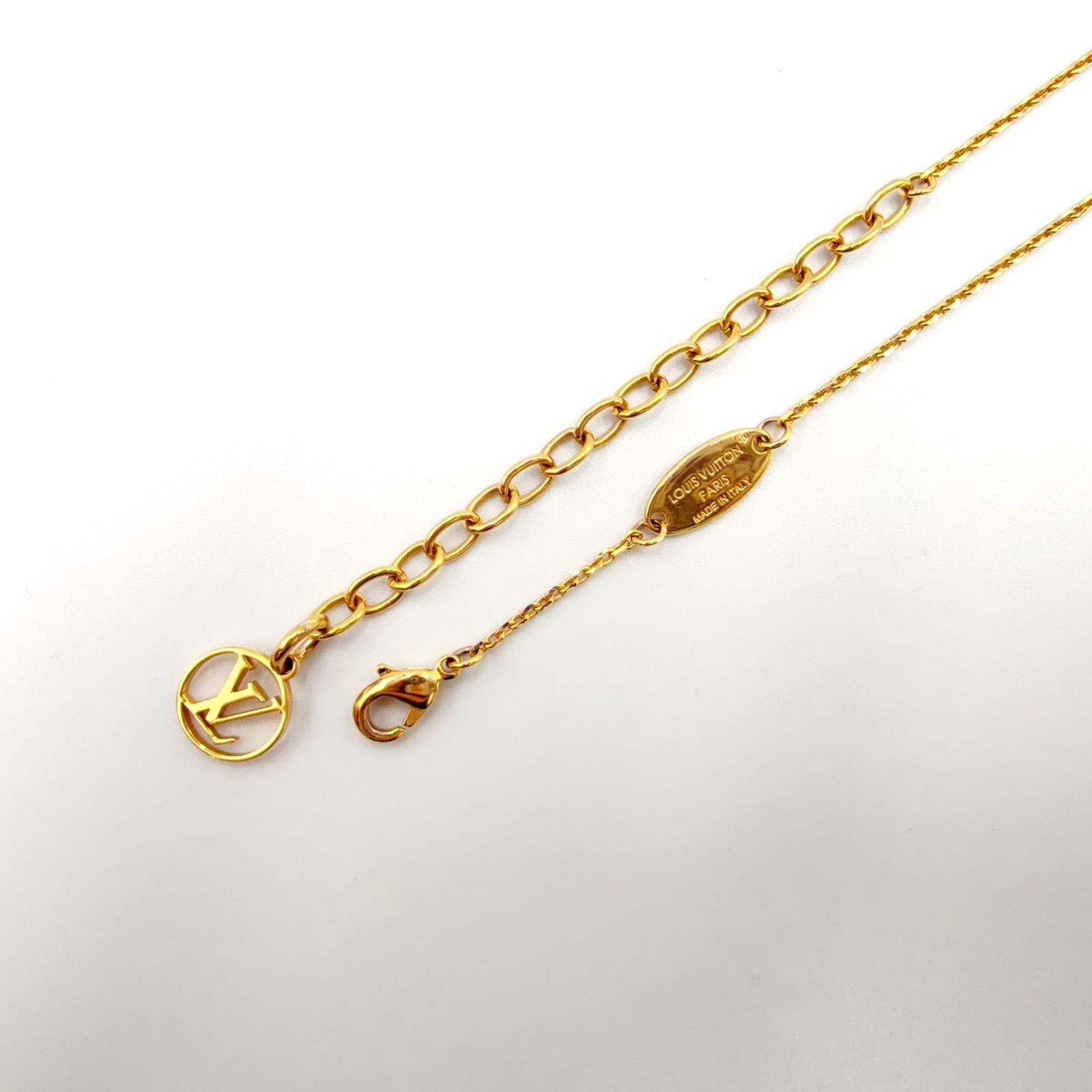 Louis Vuitton LV Flower Glam Metal Gold Necklace — view 6