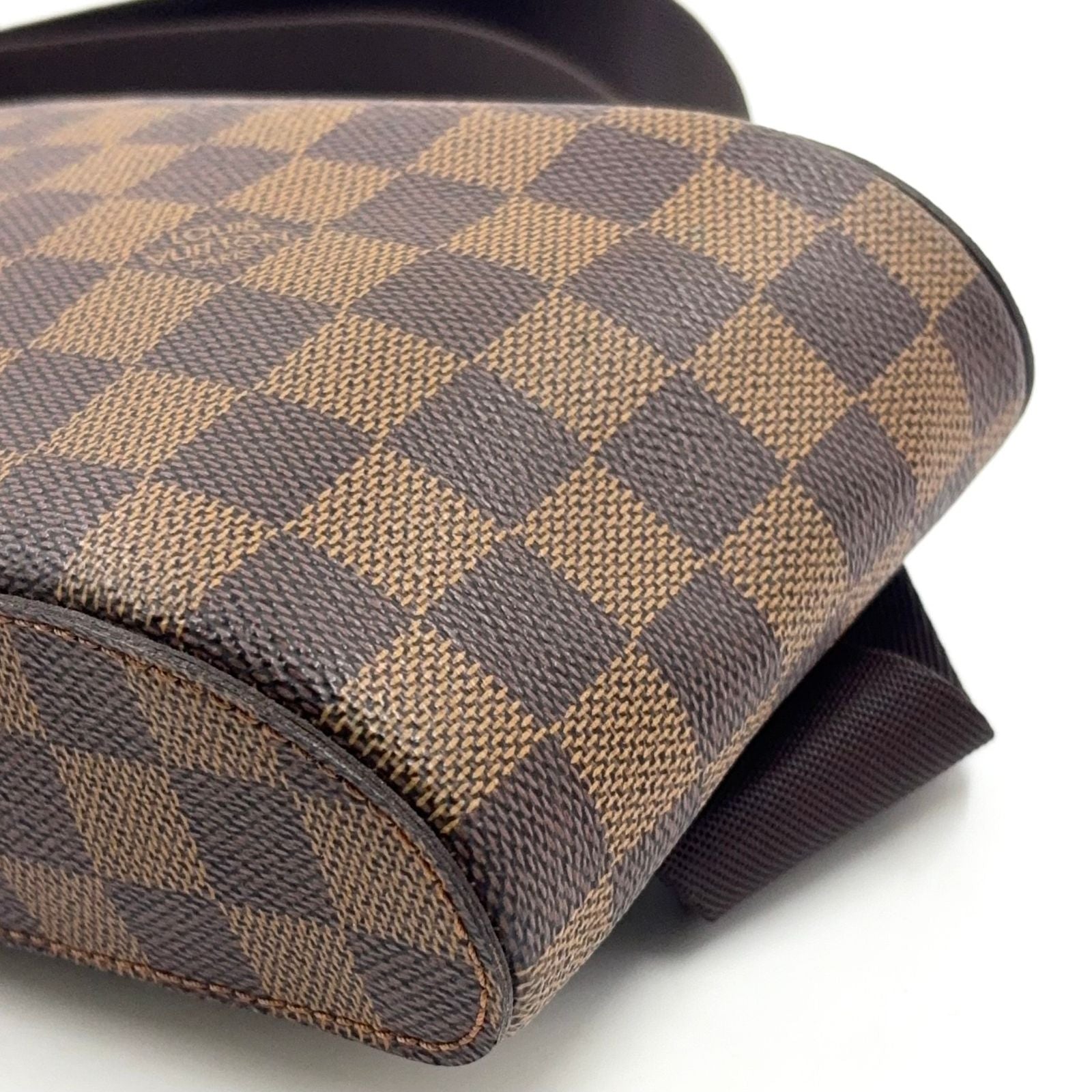 Louis Vuitton Damier Geronimos Leather Brown Belt Bag Gold — view 6