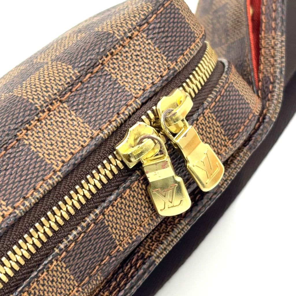 Louis Vuitton Damier Geronimos Leather Brown Belt Bag Gold — view 8