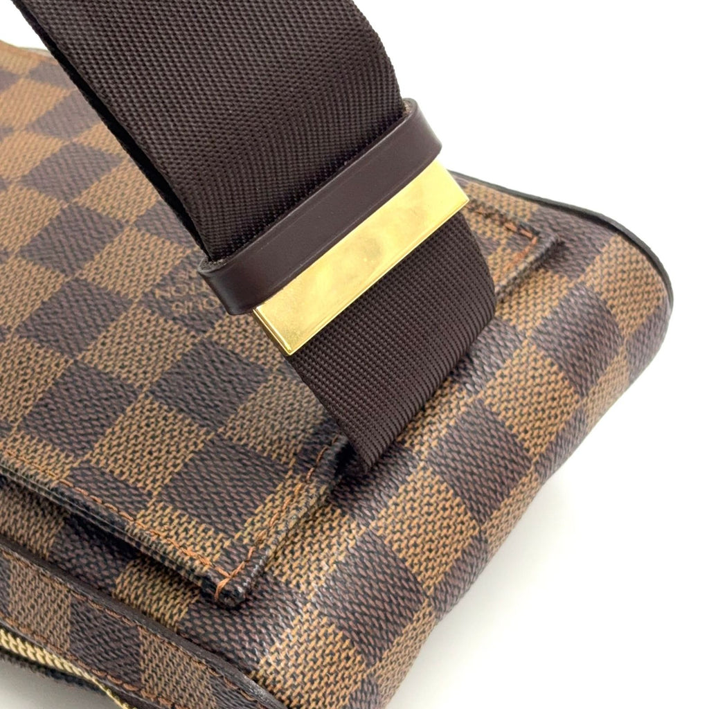 Louis Vuitton Damier Geronimos Leather Brown Belt Bag Gold — view 9