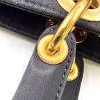 Dior Lady Cannage Quilted Nylon Black Handbag Gold — view 8