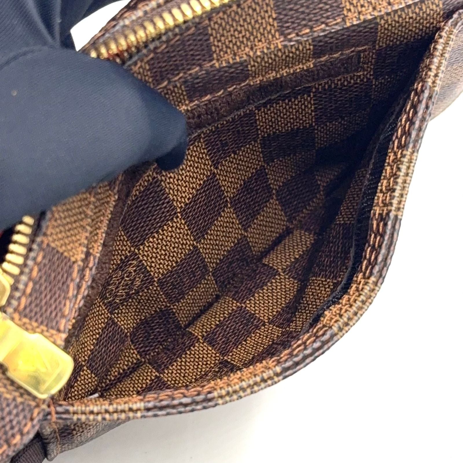 Louis Vuitton Damier Geronimos Leather Brown Belt Bag Gold — view 7