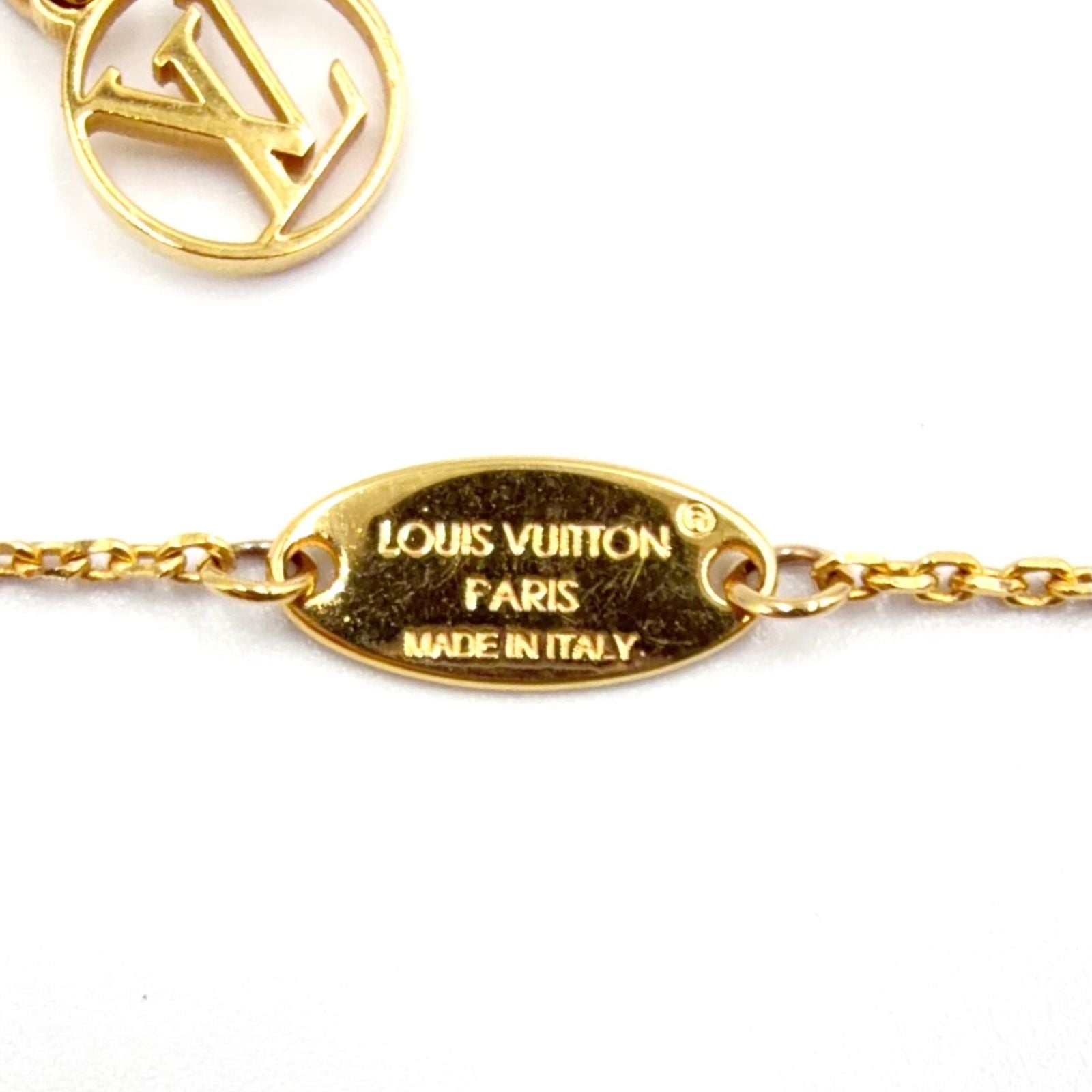 Louis Vuitton LV Flower Glam Metal Gold Necklace — view 4