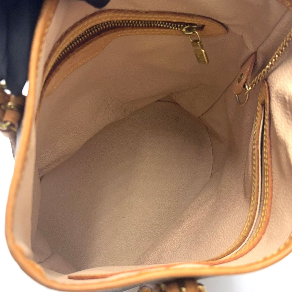 Louis Vuitton Bucket PM Monogram Leather Brown Shoulder Bag Gold — view 3