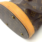 Louis Vuitton Bucket PM Monogram Leather Brown Shoulder Bag Gold — view 9