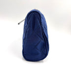Prada Quilted Nylon Blue Pouch Silver — view 7