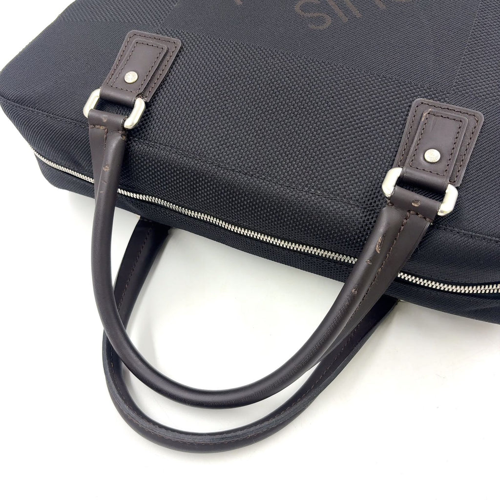Louis Vuitton Yak Damier Geant Noir Leather Nylon Black Business Bag Silver — view 6