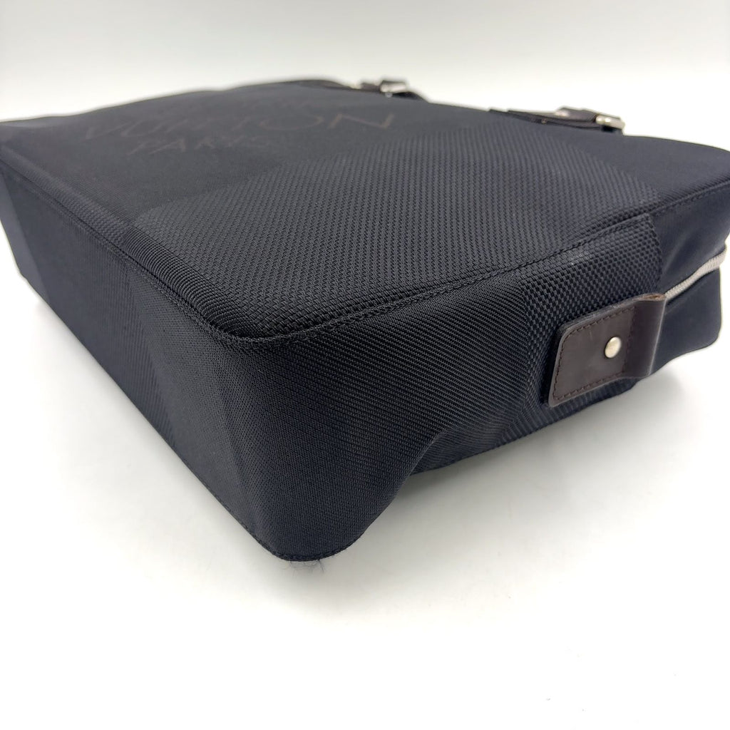 Louis Vuitton Yak Damier Geant Noir Leather Nylon Black Business Bag Silver — view 8
