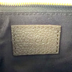 Gucci Double Bicolor Leather Gray Beige Card Case Gold — view 4