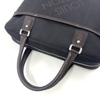 Louis Vuitton Yak Damier Geant Noir Leather Nylon Black Business Bag Silver — view 5