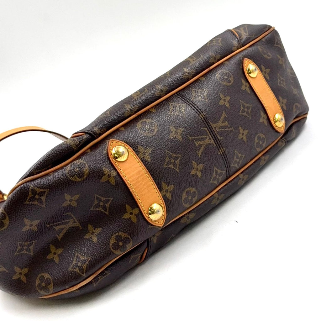 Louis Vuitton Galleria PM Monogram Leather Brown Light Shoulder Bag Gold — view 5