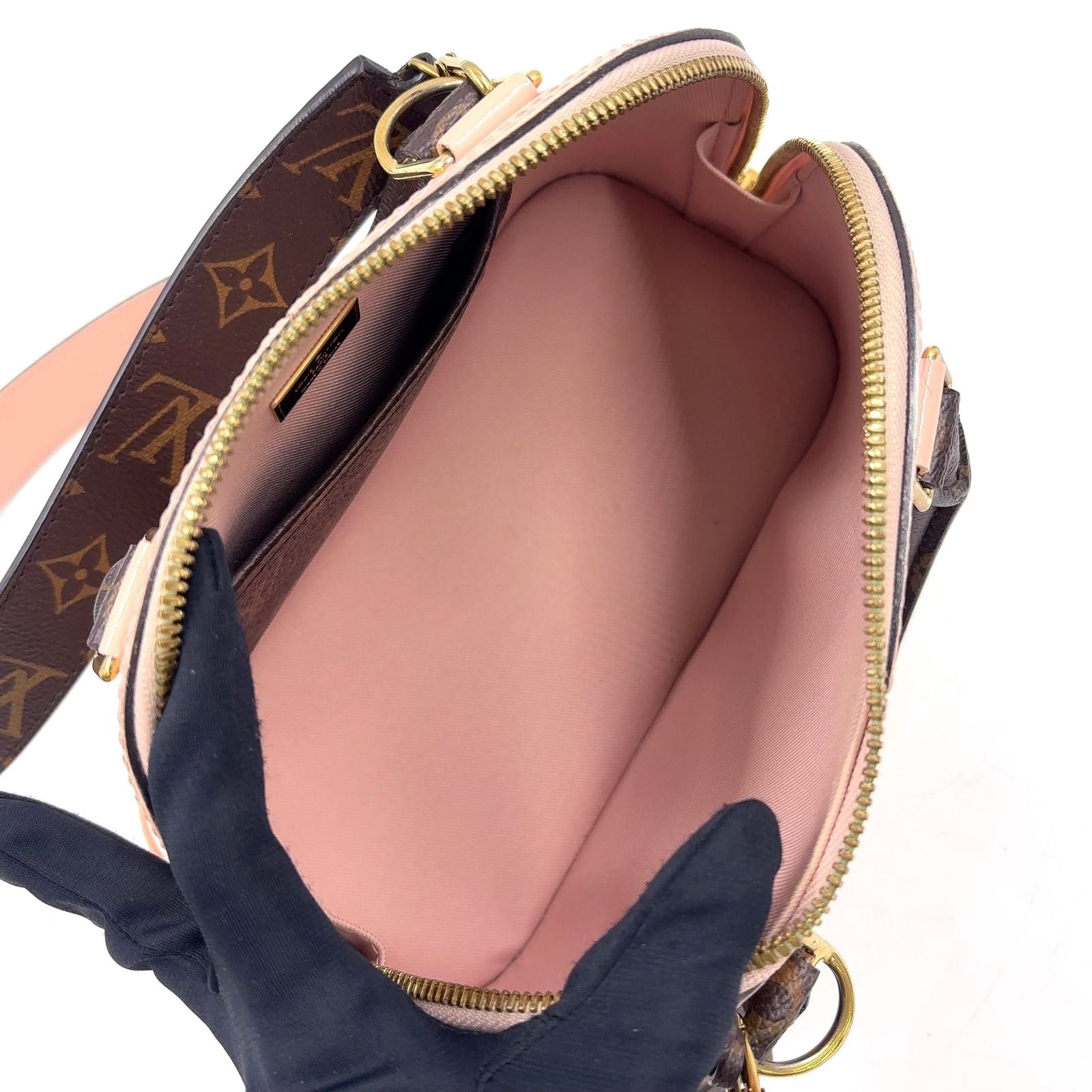 Louis Vuitton Alma BB 2-Way Shoulder Bag Enamel Light Pink Gold — view 3