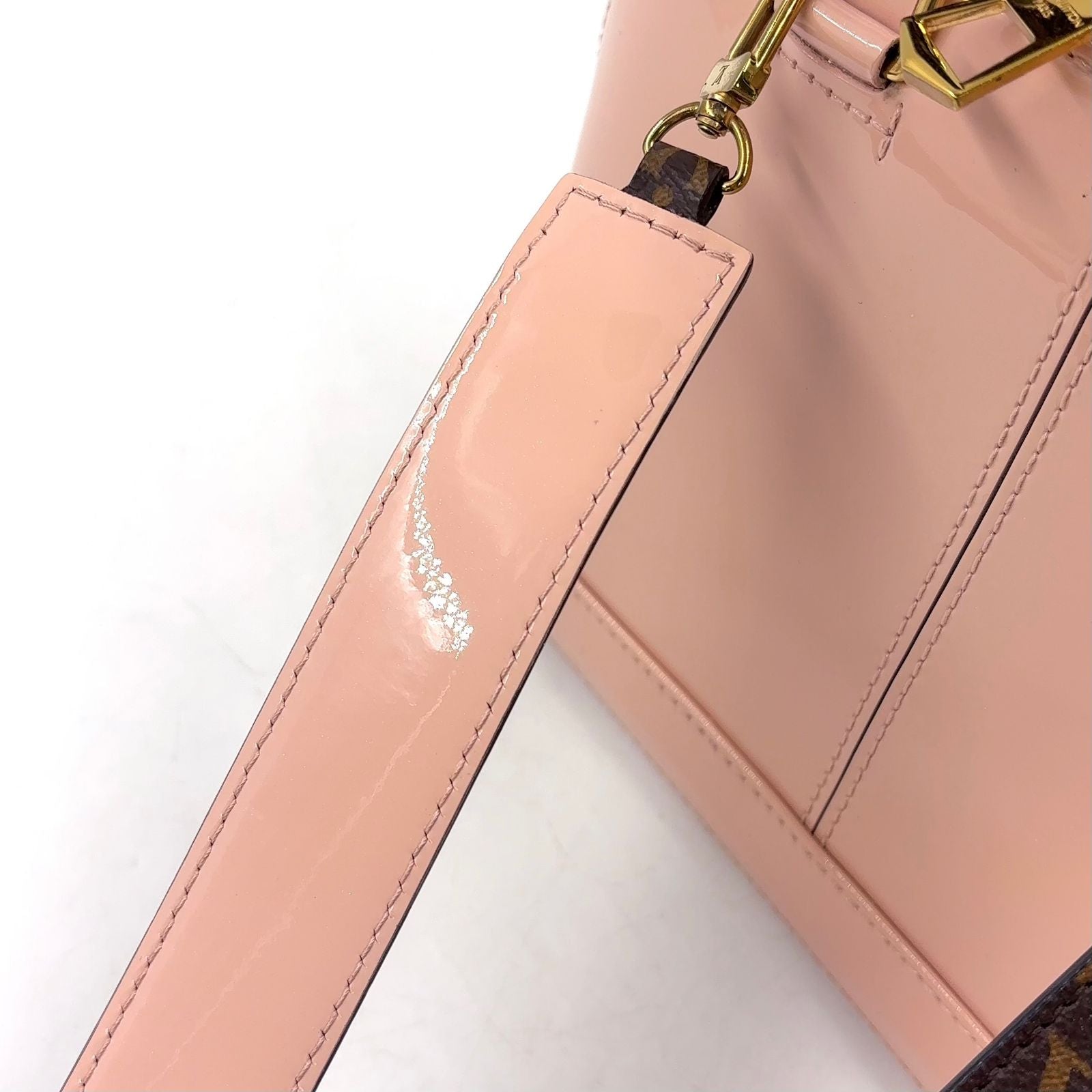 Louis Vuitton Alma BB 2-Way Shoulder Bag Enamel Light Pink Gold — view 6