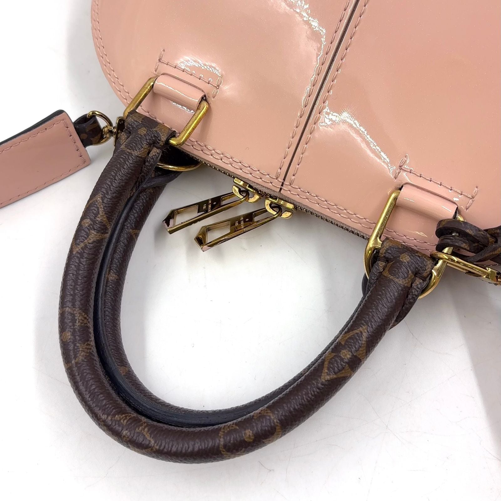 Louis Vuitton Alma BB 2-Way Shoulder Bag Enamel Light Pink Gold — view 5