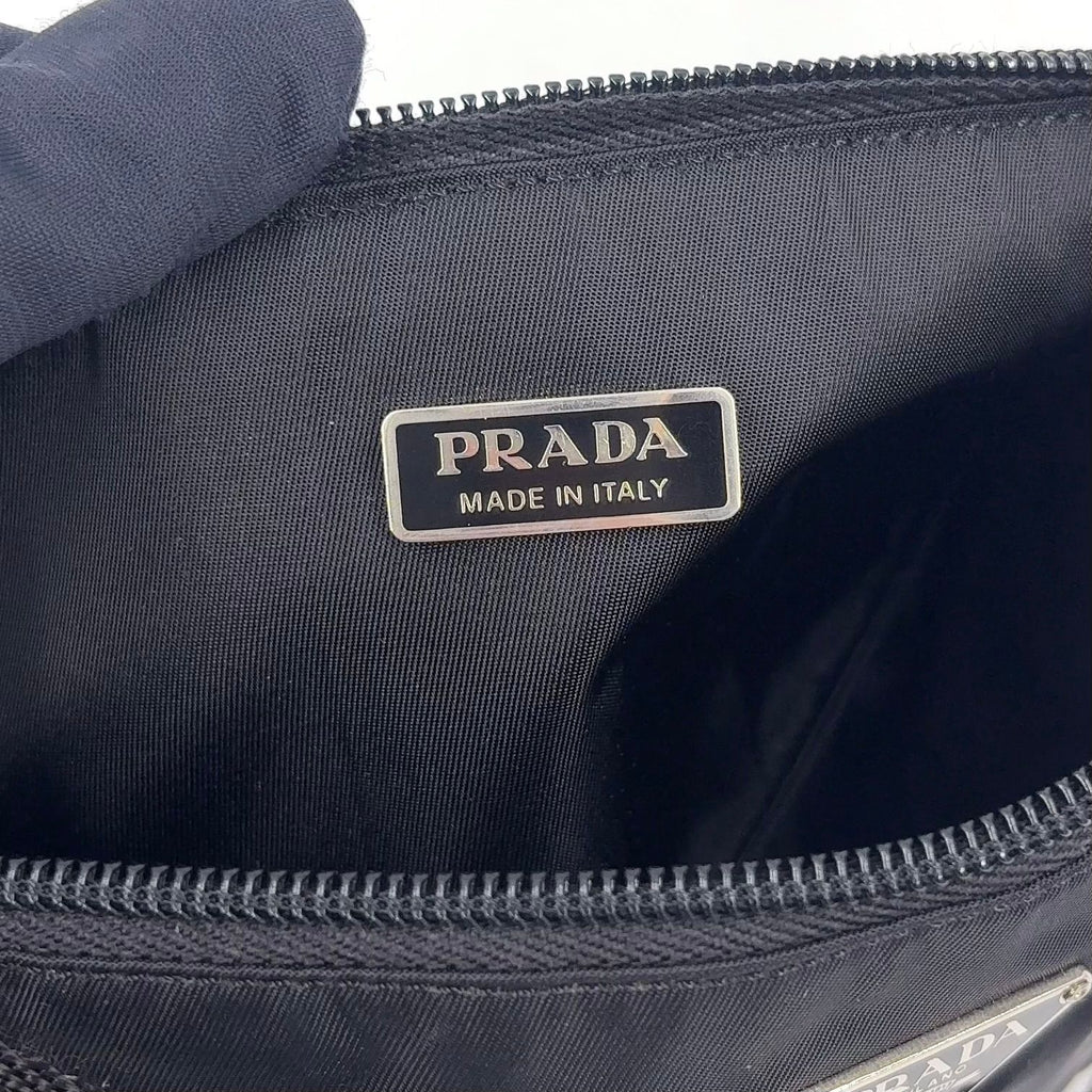 Prada Nylon Black Handbag Silver — view 4