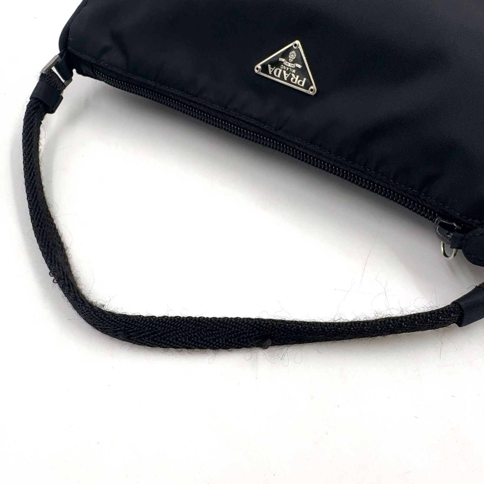 Prada Nylon Black Handbag Silver — view 5