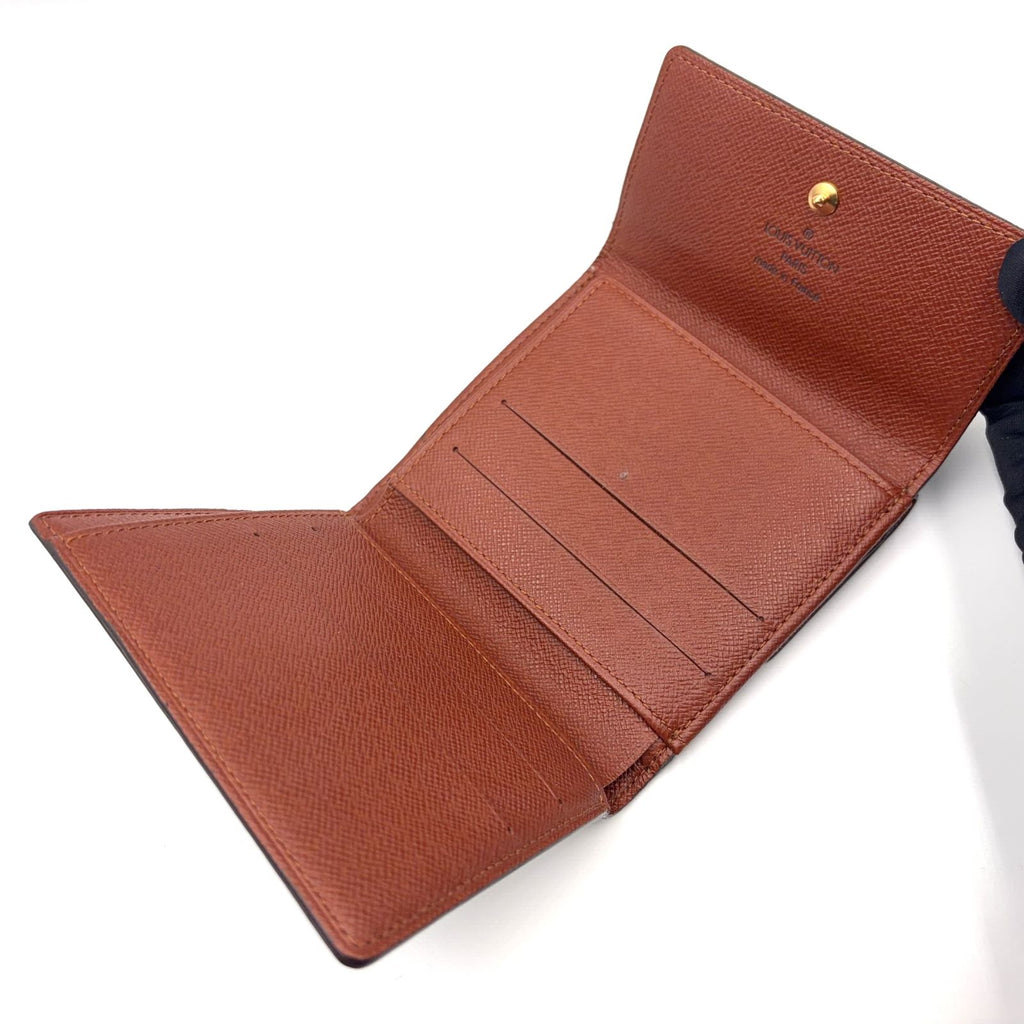Louis Vuitton Porte Monet Billets Cult Cles Monogram Leather Brown Trifold — view 3