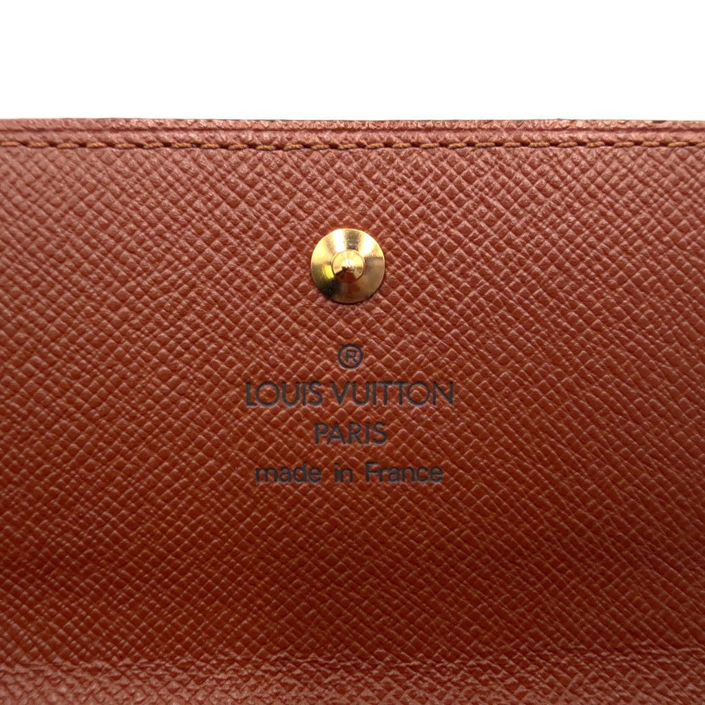 Louis Vuitton Porte Monet Billets Cult Cles Monogram Leather Brown Trifold — view 4