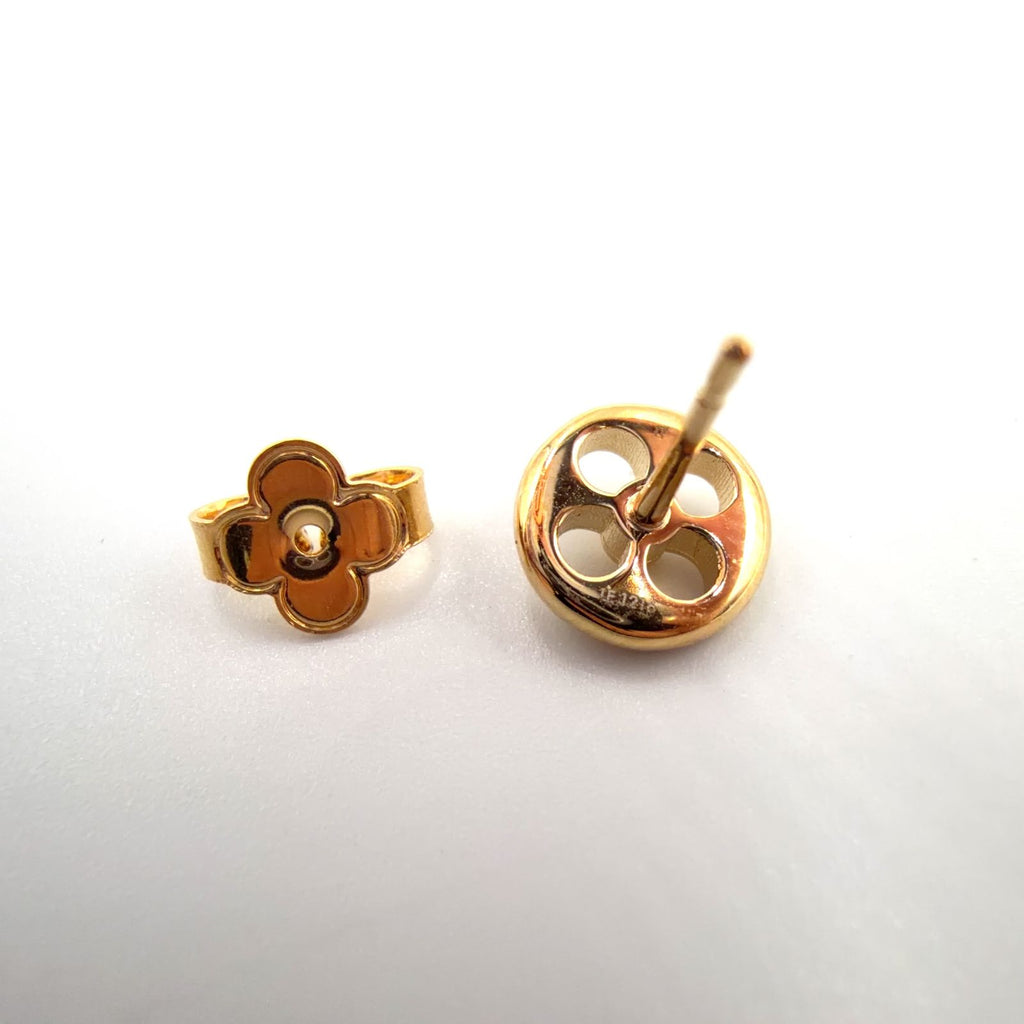 Louis Vuitton Book Redeille Cles Easy in Rock Metal Gold Earrings — view 9