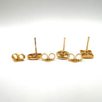 Louis Vuitton Book Redeille Cles Easy in Rock Metal Gold Earrings — view 7