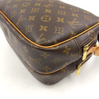 Louis Vuitton Reporter PM Monogram Leather Brown Shoulder Bag Gold — view 9