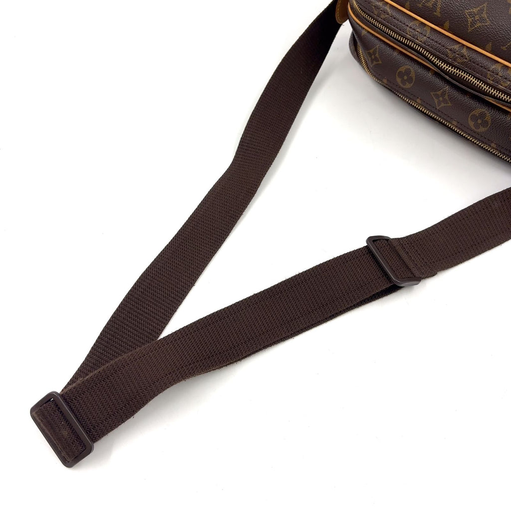 Louis Vuitton Reporter PM Monogram Leather Brown Shoulder Bag Gold — view 6