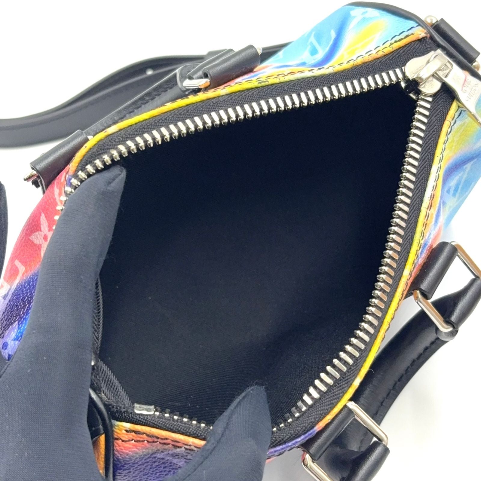 Louis Vuitton Sunset Keepall XS Monogram 2-Way Shoulder Leather Black Multicolor — view 3