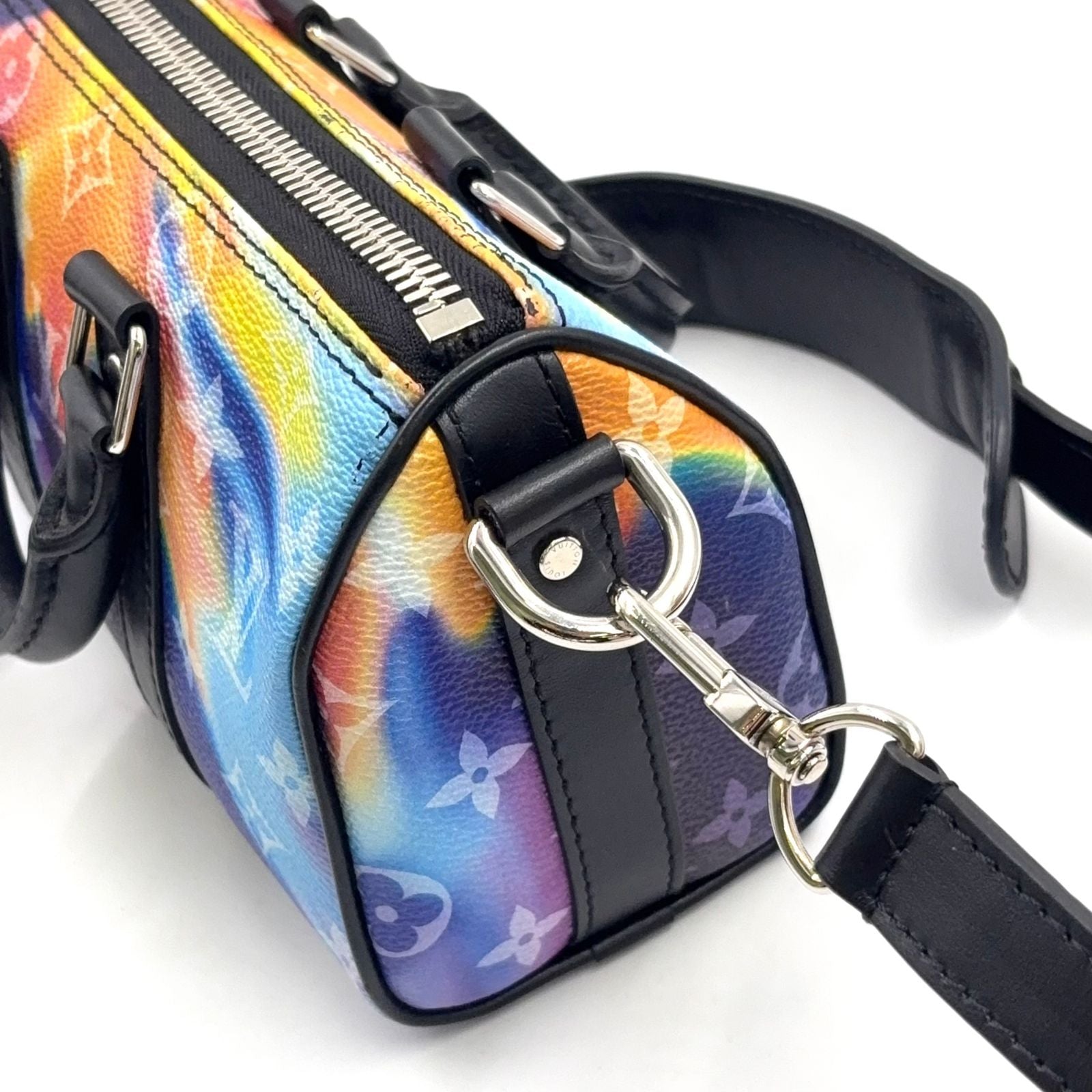 Louis Vuitton Sunset Keepall XS Monogram 2-Way Shoulder Leather Black Multicolor — view 6