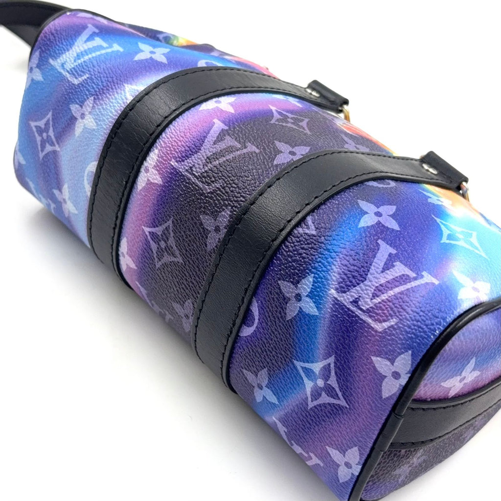 Louis Vuitton Sunset Keepall XS Monogram 2-Way Shoulder Leather Black Multicolor — view 9