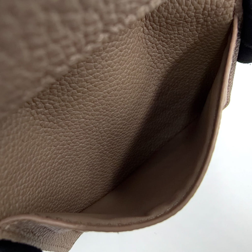 Louis Vuitton Portefeuille Clair Leather Beige Bifold Wallet Gold — view 9