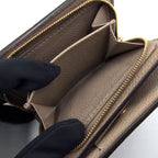 Louis Vuitton Portefeuille Clair Leather Beige Bifold Wallet Gold — view 6