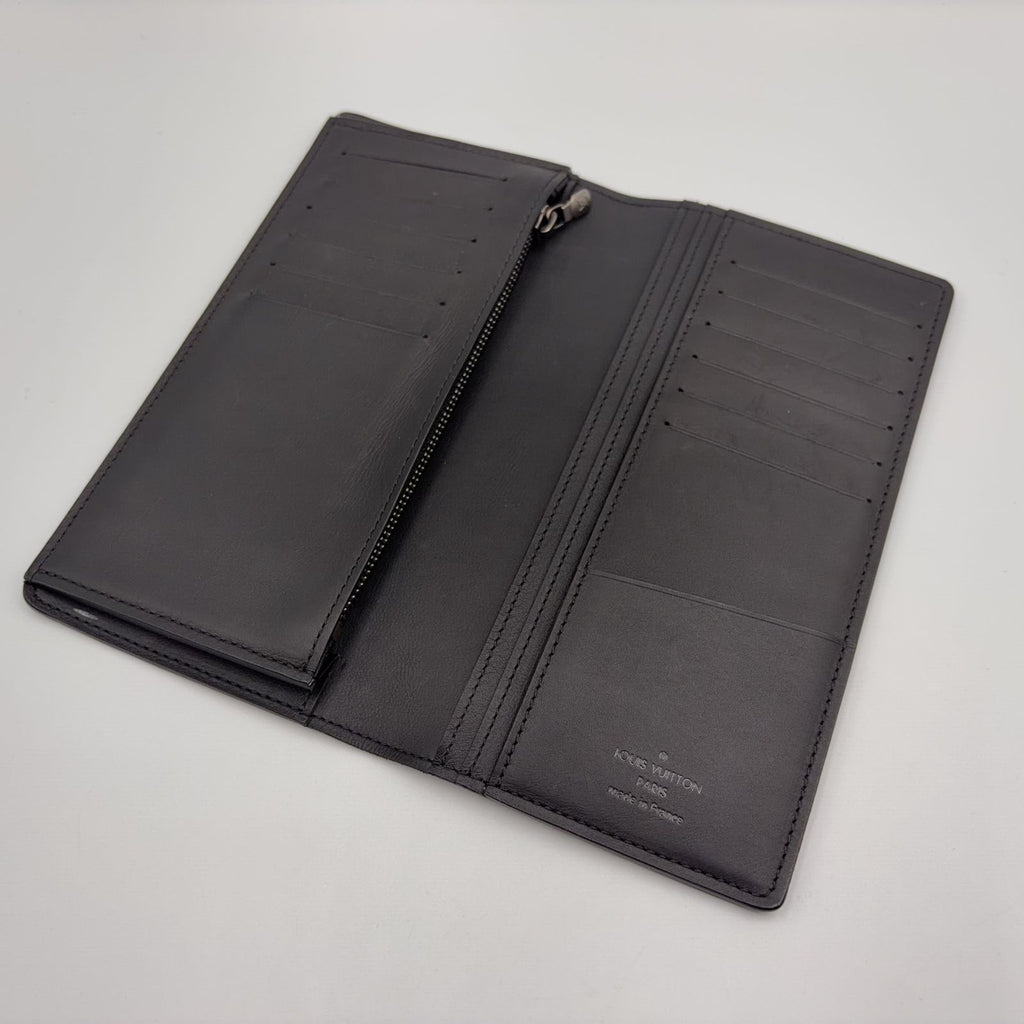 Louis Vuitton Portefeuille Brazza Damier Infini Leather Black Bifold Wallet — view 3