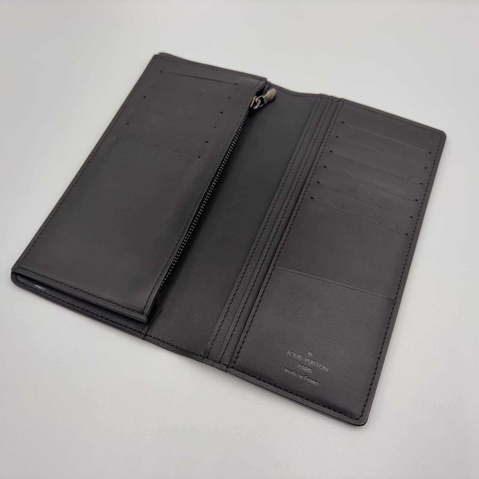 Louis Vuitton Portefeuille Brazza Damier Infini Leather Black Bifold Wallet — view 3