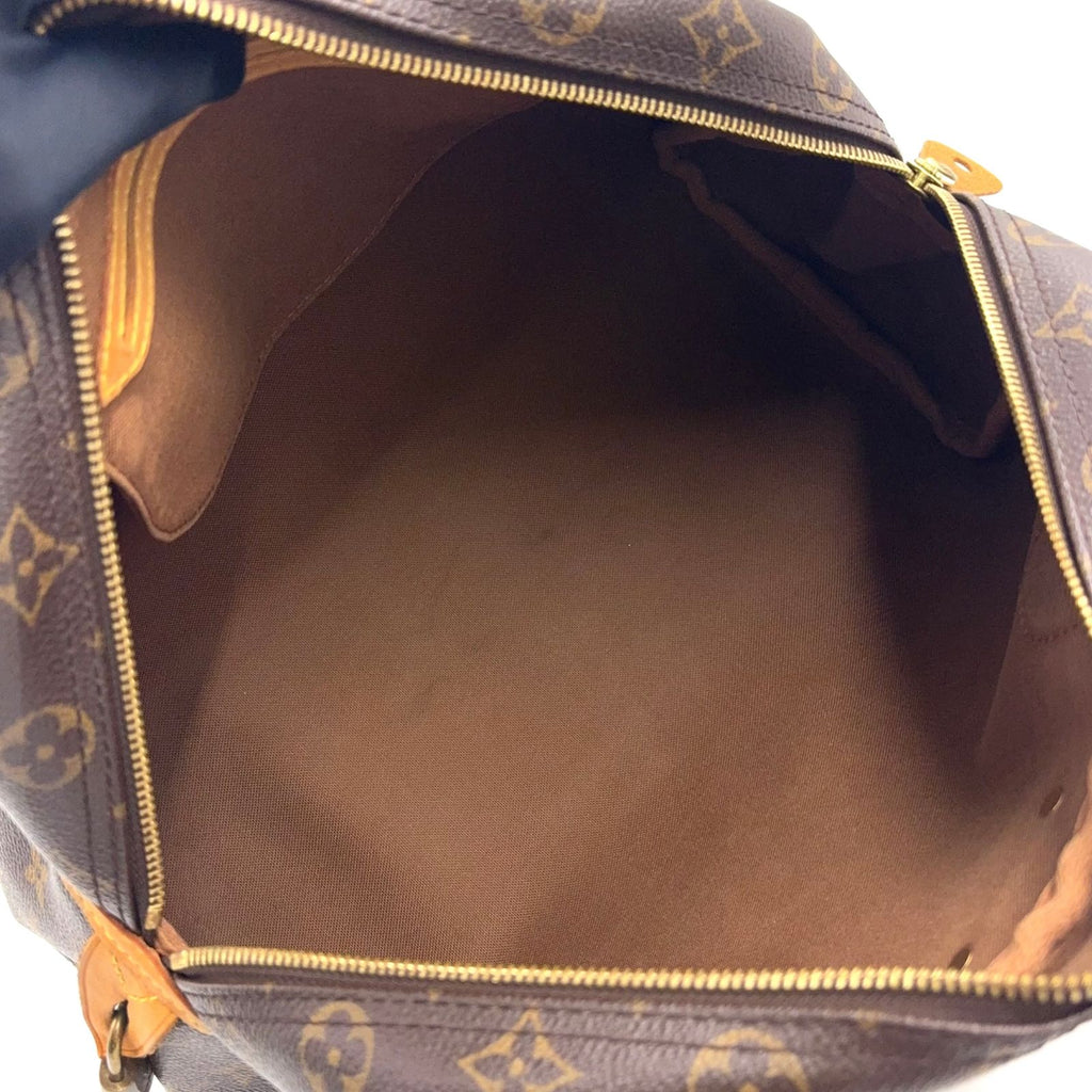Louis Vuitton Montorgueil PM Monogram Leather Brown Shoulder Bag Gold — view 3